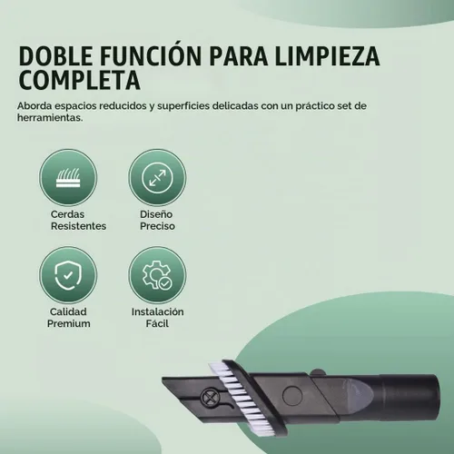 Vista 2 de Selgo Cepillo de polvo combinado de repuesto y herramienta para hendiduras para varias aspiradoras Bissell