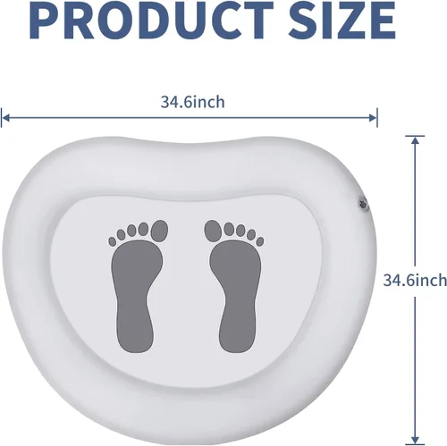 Vista 2 de Cuenca inflable de baño de pies para piscina, lavabo de pies para escalera de entrada de piscina, lavabo de pies para piscinas sobre el suelo