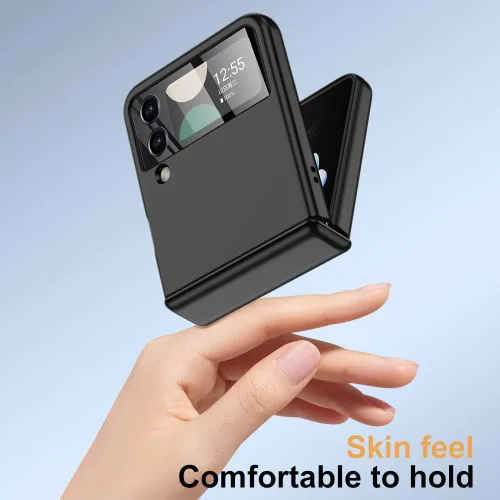 Vista 6 de Funda para Samsung Z Flip 4: [Protección completa de bisagra] Funda delgada para teléfono con protección de pantalla incorporada, protección