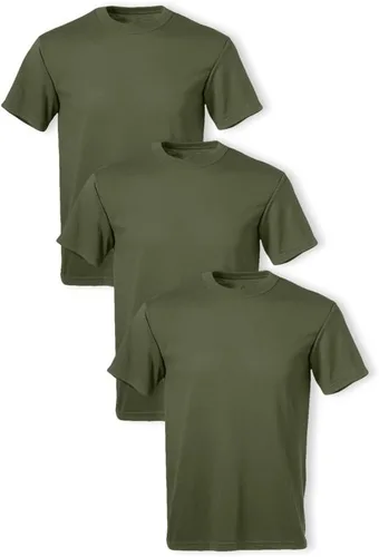Vista 10 de Soffe Paquete de 3 camisetas militares de poliéster y algodón de Estados Unidos para hombre Canela