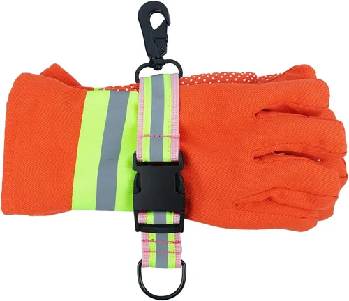 Vista 11 de MELOTOUGH Firefighter Gloves Straps Work glove holder with Reflective Tape Glove Clips for Quick Accessfor Firefighters