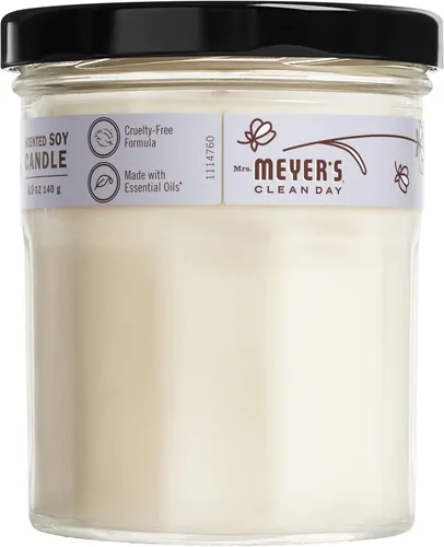 Vista 18 de Mrs. Meyer's Vela aromática de soja para aromaterapia, 35 horas de tiempo de combustión, hecha con cera de soja y aceites esenciales, edición