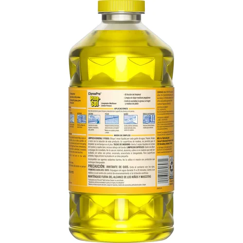 Vista 12 de Pine-Sol Limpiador multisuperficie, CloroxPro, fórmula concentrada 2x, limón fresco, 80 onzas líquidas
