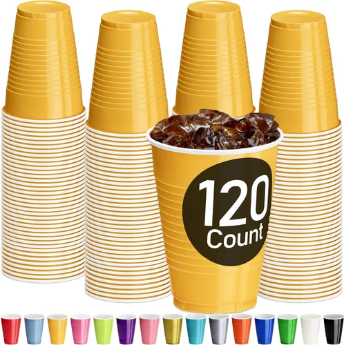Vista 27 de DecorRack - Vasos desechables y reutilizables de 12 onzas para fiestas de cumpleaños, despedidas de soltera, campamentos, eventos en interiores y al