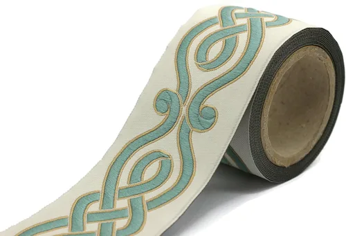 Vista 28 de Muestra 0.27 yardas 2.7 "cinta de jacquard de ajuste de cortinas en espiral para sus cortinas cortinas cortinas bandas cinta de ajuste V1 142 Beige