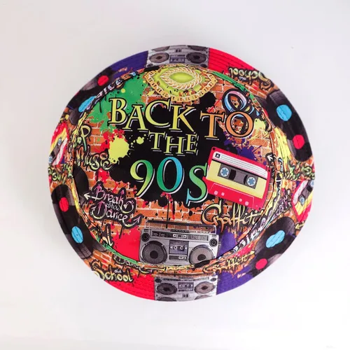 Vista 6 de Sombrero de pescador retro de los años 80 y 90 para mujeres y hombres, sombrero de pescador de moda, plegable, accesorios para rave, sombrero
