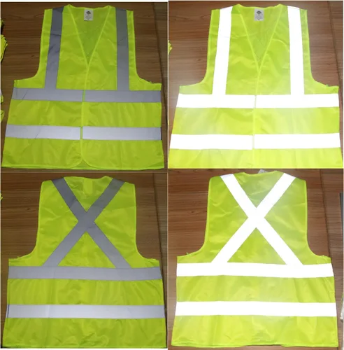 Vista 3 de Dazonity Chalecos de seguridad, alta visibilidad, reflectante y tira de alta visibilidad, para hombres y mujeres, trabajo, ciclismo, carretera