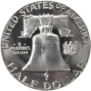 Vista 2 de 1961 Gem Proof Franklin Medio Dólar