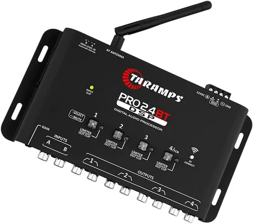 Vista 2 de Taramps Pro 2.4 BT Bluetooth DSP Crossover Full, procesador de señal digital, ecualizador de audio para automóvil con aplicación, ganancia de hasta