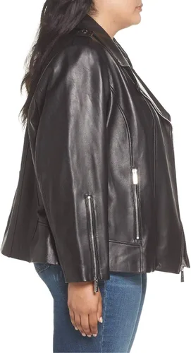 Vista 4 de Michael Kors Chaqueta clásica de cuero Moto de talla grande