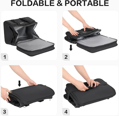 Vista 6 de Hulongo Bolsa Enfriadora Suave Aislada, Enfriadores de Hielo Grandes de Lados Suaves para Playa, Plegable y Portátil