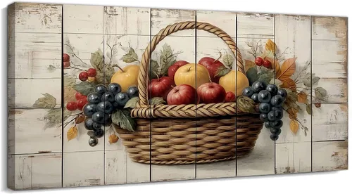 Vista 34 de TIMUBA Decoración de pared de cocina de granja, arte de pared de cocina con texto en inglés "Bless This Home and All Who Enter Kitchen Blessing