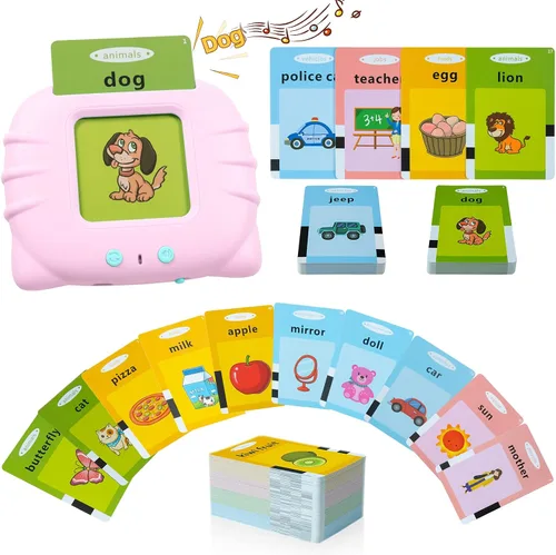 Vista 18 de Tarjetas flash parlantes con palabras visuales para niños pequeños de 2, 3, 4 años, juguetes sensoriales para niños autistas, juguetes educativos