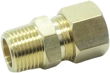 Vista 9 de 3 piezas de conexión de compresión de latón 1/2" OD del tubo x 1/2" OD conector de unión
