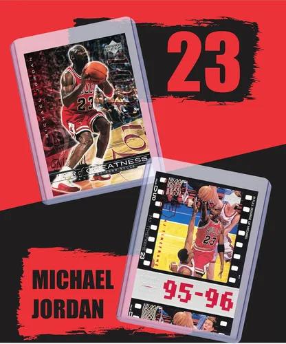 Vista 3 de Michael Jordan MJ (5) tarjetas de baloncesto surtidas – Chicago Bulls Trading Cards – MVP # 23