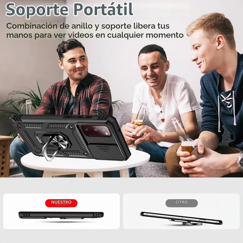 Vista 6 de HNHYGETE Funda para Galaxy S20 FE 5G con protector de pantalla: [grado militar de 20 pies probada en caídas] anillo a prueba de golpes para Samsung