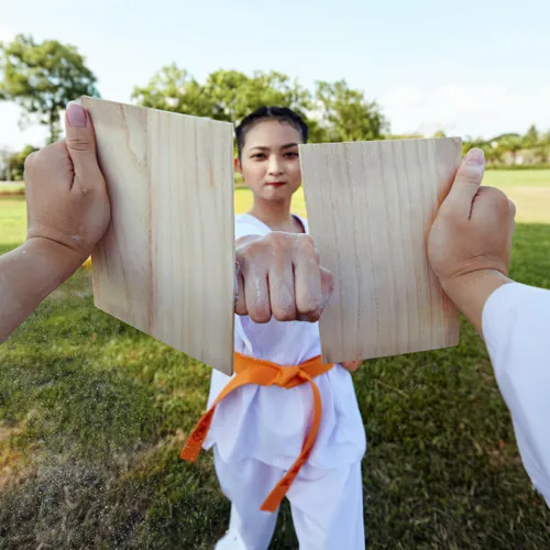 Vista 2 de Tabla de romper de madera para niños y adultos, equipo de boxeo de 10 uds