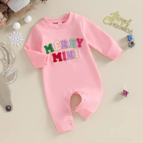 Vista 52 de FYBITBO Ropa de bebé niño niña Santa manga larga mono mameluco recién nacido primera Navidad traje de una pieza