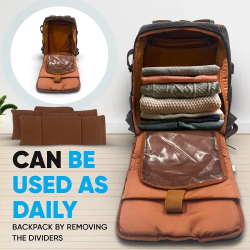 Vista 5 de JAEP Mochila para Cámara - Resistente a la Intemperie, Lona Encerada de Memoria de 16 Onzas – Mochilas DSLR SLR con compartimento para funda