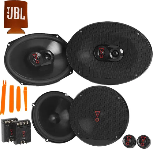 Vista 2 de JBL 1 par de altavoces Stage3 9637AM 6x9 de 3 vías + 1 par de componentes de 2 vías Stage3 607CAM de 6.5 pulgadas