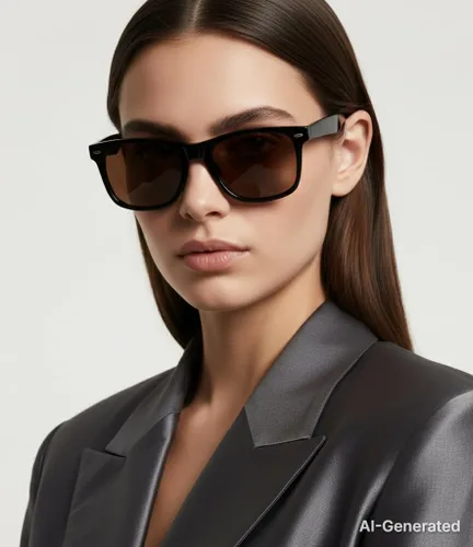 Vista 4 de VISOONE Square Sunglasses for Women Men UV400 Retro Sun Glasses