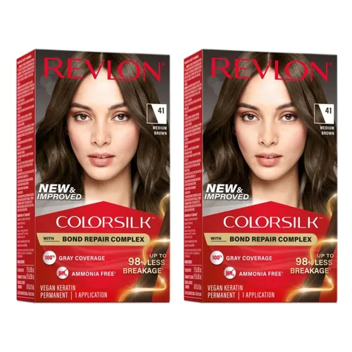 Vista 30 de Revlon ColorSilk Beautiful Color 41 marrón medio 1 ea (paquete de 5)