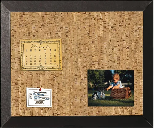 Vista 13 de MasterVision Tablón de anuncios de corcho natural, 18 x 24 pulgadas, marco Kamashi negro (SF0422581012)