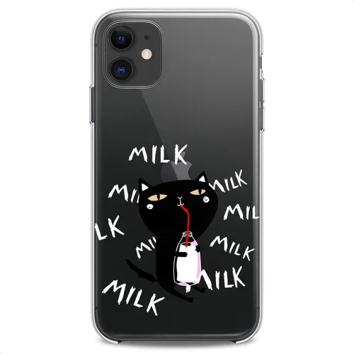 Vista 3 de Funda de TPU compatible con Apple iPhone 11 2019 modelo 6.1 pulgadas Iph 11 negro Baby Cats Kawaii Flexible Silicona Animales Diseño Lindo Felino