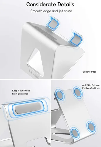 Vista 4 de Paquete de 4 soportes de aluminio para teléfono celular