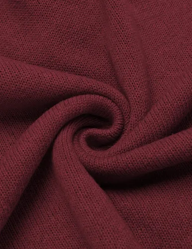 Vista 6 de COOFANDY Suéter con cuello de chal para hombre, ajuste relajado, casual, de algodón, tejido de punto trenzado con bolsillos