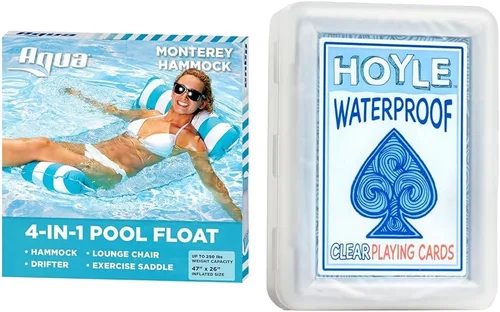 Vista 8 de Aqua Original Monterey - Hamaca flotante 4 en 1 para piscina y hamaca de agua, multiusos, inflable para adultos, material patentado de PVC grueso