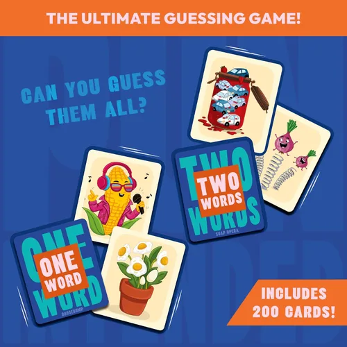 Vista 2 de Gouda Games Juego de cartas de adivinanzas para familias y adultos, diversión de juego de palabras de ritmo rápido, regalos para amantes