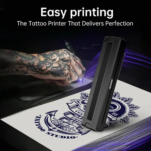 Vista 2 de Máquina impresora de plantillas de tatuajes, impresora portátil de transferencia de tatuajes para artistas del tatuaje y entusiastas, compatible