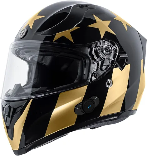 Vista 8 de Torc T-15B Casco de cara completa con Bluetooth Captain Shadow
