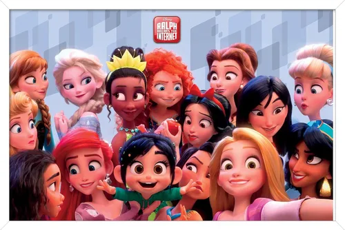 Vista 13 de Trends International Disney Wreck It Ralph: Ralph Breaks The Internet - Póster de pared de princesa, 14.725 x 22.375 pulgadas, versión enmarcada