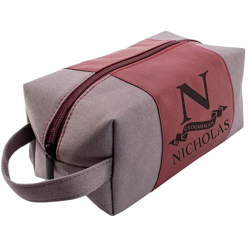 Vista 8 de Regalos personalizados para padrinos de boda, bolsas de aseo personalizadas para hombres, regalos de padrino de boda, Beige, Diseño #1, Juego de 3