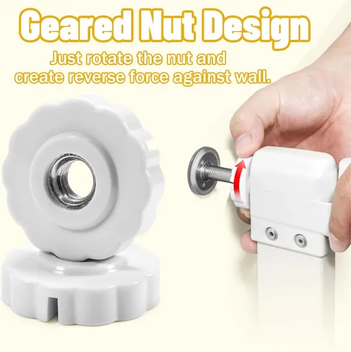 Vista 5 de SHYUJAJIE Varilla roscada universal para puerta de bebé, protector de pared para puerta de bebé, pieza de tornillo de repuesto M8 (0.315 in)