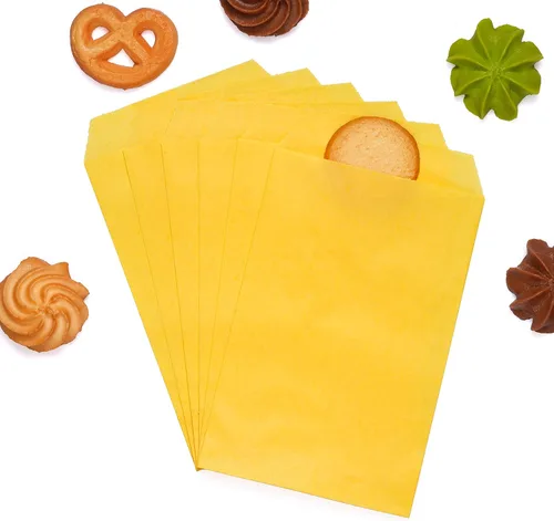 Vista 9 de Quotidian Bolsas de papel planas negras para galletas de 4 x 6 pulgadas Negro