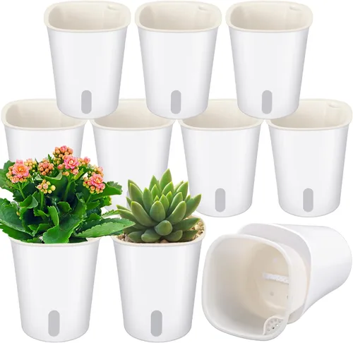 Vista 13 de Ziliny 20 piezas de 3.74 pulgadas Macetas de riego automático Macetas de riego automático para plantas de interior Macetas de plástico para jardín