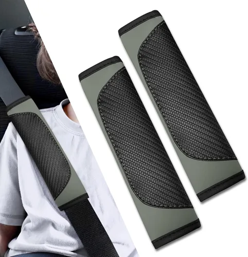 Vista 30 de 2 fundas para cinturón de seguridad de automóvil, almohadillas suaves para cinturón de seguridad, fundas para el cuello, protector de correa