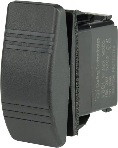 Vista 11 de BEP Marine Control táctil de 3 posiciones IP66 nominal 24V Negro 2 vías DIN montaje en carril interruptor de botón Sin LED.