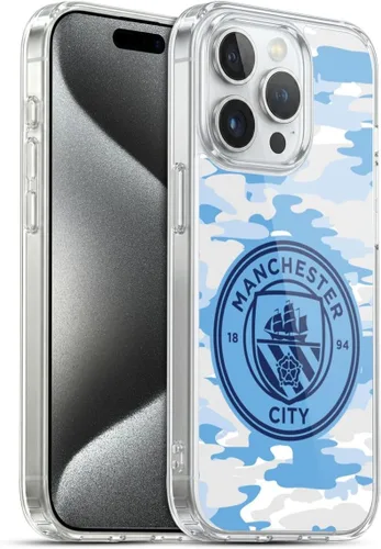 Vista 71 de Head Case Designs Funda de gel con licencia oficial del Manchester City Man City FC Blue Moon Badge Camou [protección de grado militar] compatible
