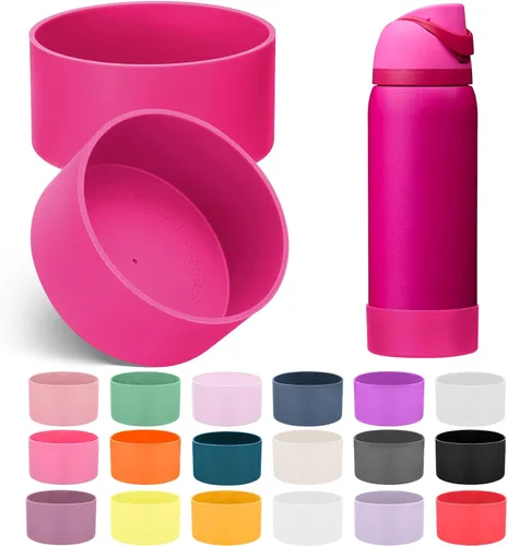 Vista 24 de Mity rain Bota de silicona 2PCS para botella de agua Owala FreeSip Malvavisco tímido