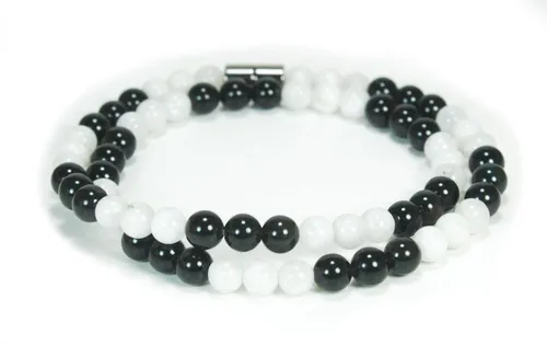 Vista 33 de Collar de cristal de obsidiana negra hecho a mano, collar de cuentas de piedras preciosas naturales auténticas, curación, protección, talismán mala