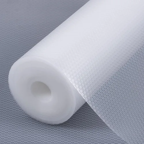 Vista 14 de Revestimientos de estantes beige para armarios de cocina, revestimiento de cajones no adhesivo para baño, revestimientos impermeables