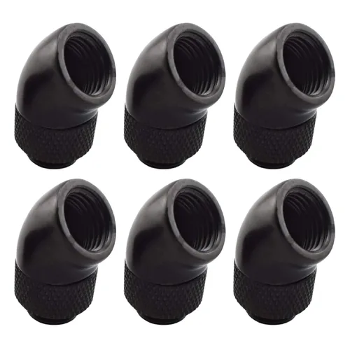 Vista 10 de dracaena.io - Paquete de 2 conectores extensores de rosca G1/4 pulgadas macho a hembra, conector adaptador giratorio de 45° para sistema