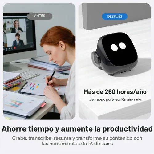 Vista 2 de Auriculares OSO AI con integración de ChatGPT y Claude, auriculares inteligentes inalámbricos Bluetooth con grabadora y asistente de reuniones