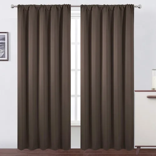Vista 26 de LEMOMO Cortinas opacas de 42 x 54 pulgadas, juego de 2 paneles de cortinas con aislamiento térmico para oscurecer la habitación