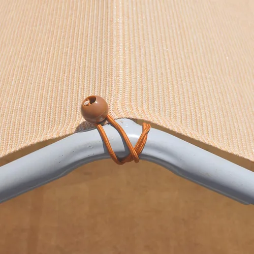Vista 3 de Cuerdas elásticas para toldo, 8 pulgadas, 6 piezas (2, beige)