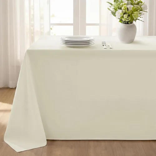 Vista 8 de Softalker - Mantel rectangular, impermeable y resistente a las manchas, mantel cuadrado de tela sin arrugas, lavable, cubierta de mesa de poliéster